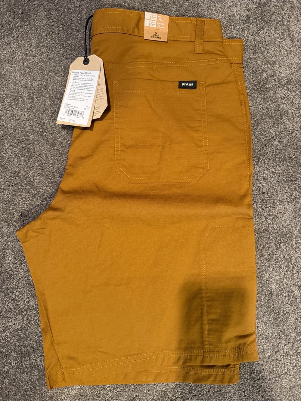 Prana Men's Chino Shorts in Mustard Gold